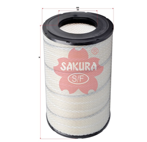 Sakura Number : A-5102 Status : Release Product Model : Element Filter Type : Air Filter Filter Info : Primary, Soft PU end cap H 1 (mm) : 522 H 2 (mm) : 510 OD 1 (mm) : 280 OD 2 (mm) : 280 ID 1 (mm) : 148 Contain (Pcs) : 1 Volume (m3) : 0.047 Remark : long life version uses A-8650 Secondary : A-5103 Set : A-5102-S